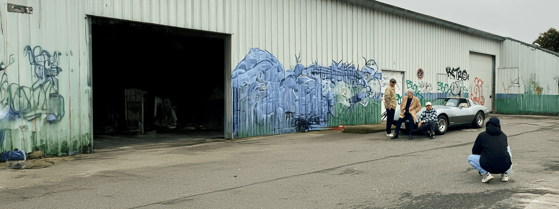 Oldtimer auf einer Landstraße